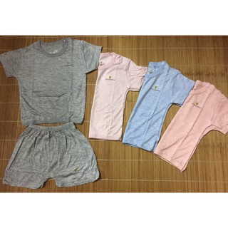 Noubaby - bộ quần sáo cộc tay cài vai cho bé chất siều mềm,mỏng, mát(3-24m)