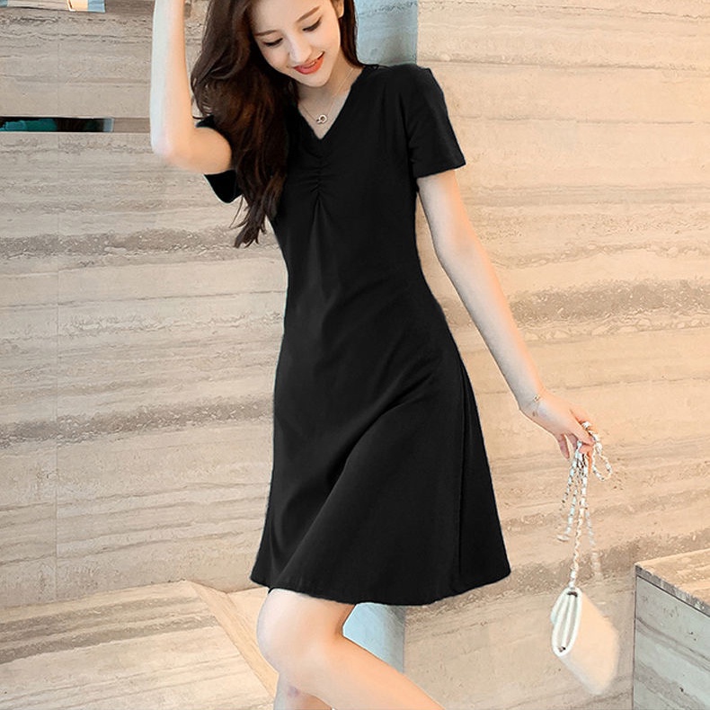 Đầm Cổ Chữ V Thời Trang Mùa Hè Hàn Quốc Dành Cho Nữ