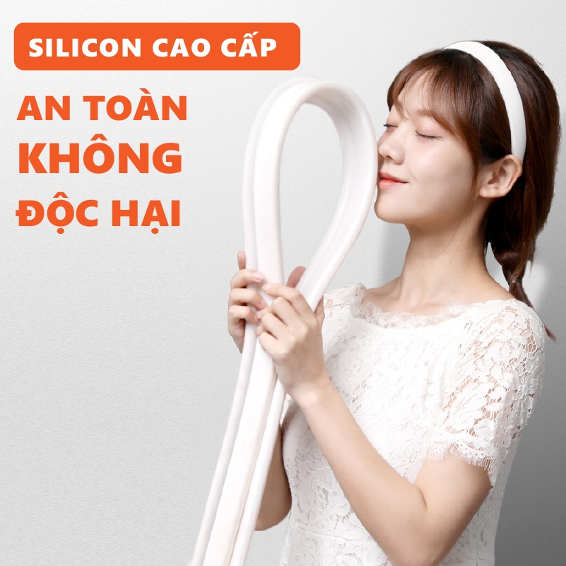 Dải chống tràn nước phòng tắm  Chất silicon dùng cho bồn rửa tay, phòng giặt, phòng tắm NANORON DCN