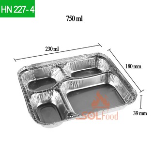 Set 10 HỘP NHÔM, KHAY GIẤY BẠC đựng thực phẩm có nắp đa dạng kích cỡ Dalaco.decor