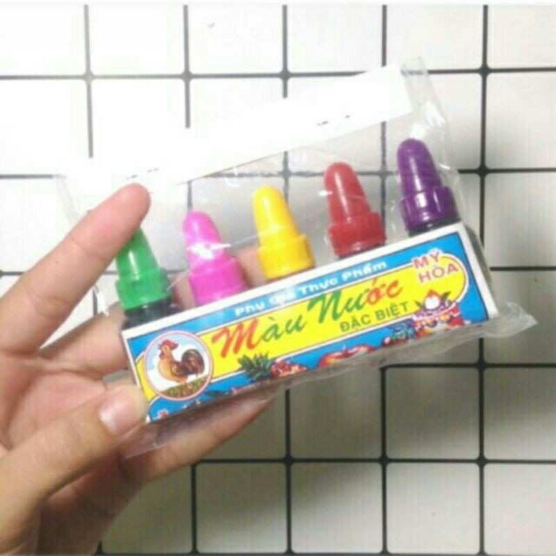 Lốc 5 màu thực phẩm mini 5ml