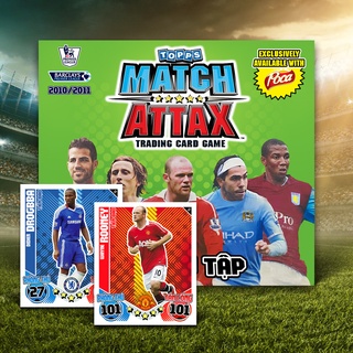 Bộ sưu tập 54 thẻ cầu thủ in album match attax 2010-11