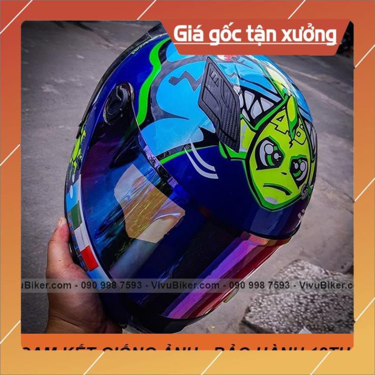 [Giống ảnh] [GIÁ KHO] Mũ bảo hiểm Fullface Asia mt136  tem rùa - bảo hành chính hãng 12th