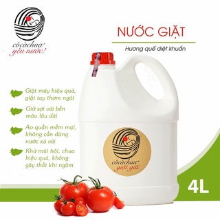 NƯỚC GIẶT HỮU CƠ CÔ CÀ CHUA CAN 4 LÍT. MIỄN PHÍ SHIP ĐẾN 70K.