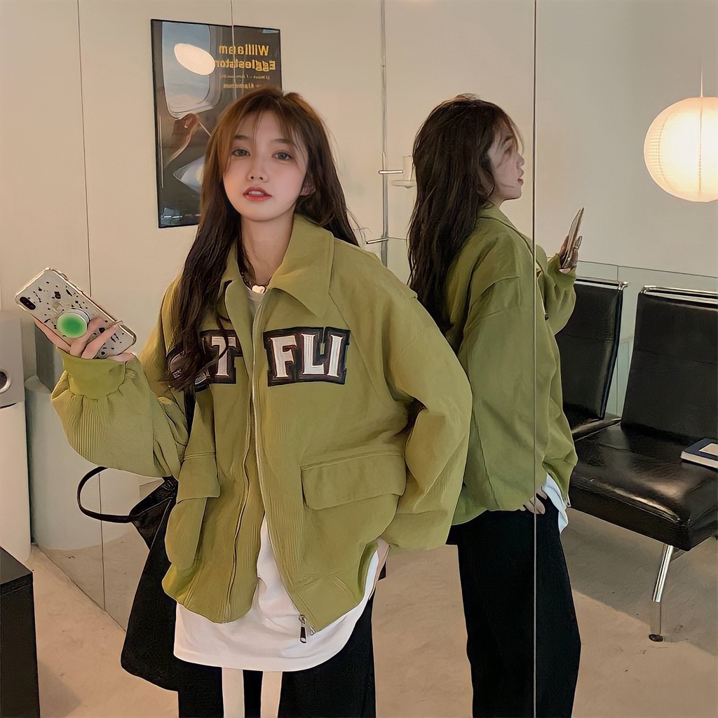 💃 Áo Jacket Unisex Cổ Bẻ Chất Nhung In Chữ GHT Dáng Rộng 3 Màu