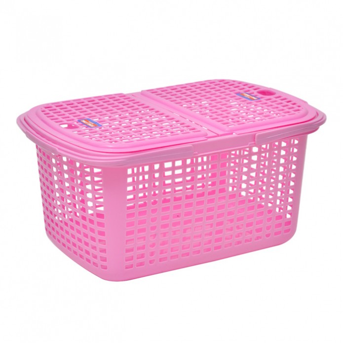 Giỏ đựng đồ sơ sinh, làn đựng đồ đi sinh Song Long loại lớn nhất có nắp và quai xách - HV Store 086