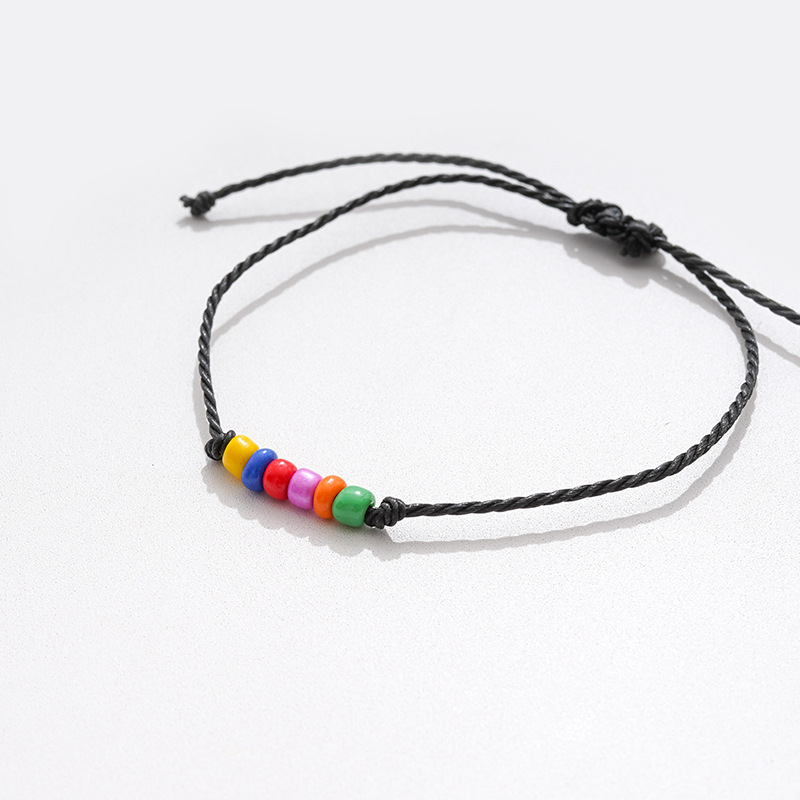 Vòng Đeo Tay Kết Hạt Cầu Vồng Cá Tính