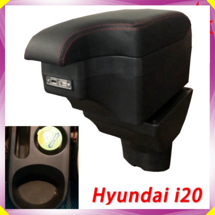 Hộp tỳ tay ô tô Hyundai i20 tích hợp 6 cổng USB: SUSB-i20 (HÀNG LOẠI 1)