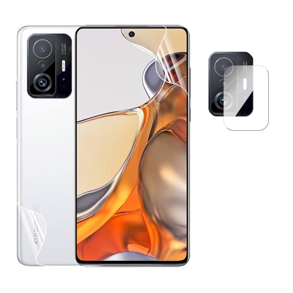 Miếng Dán Hydrogel 3 Trong 1 Bảo Vệ Màn Hình / Kính Máy Ảnh Cho Xiaomi 11 11T Pro