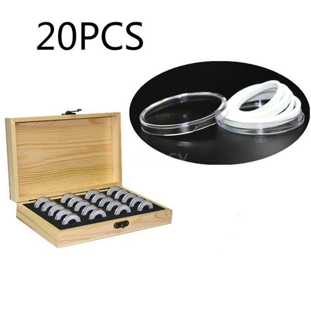 Hộp đựng tiền xu sưu tập bằng gỗ