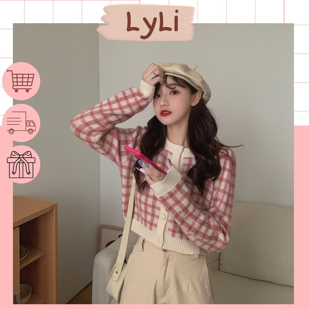 Áo Len Cadigan Nữ, Áo Len Dệt Kim, Croptop Đi Làm Đi Học Đều xinh - 008