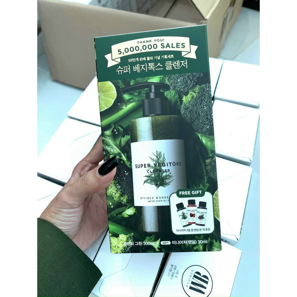 Sữa Rửa Mặt Thải Độc Rau Củ Sủi Bọt Super Vegitoks Cleanser 300ml Mẫu Mới | BigBuy360 - bigbuy360.vn