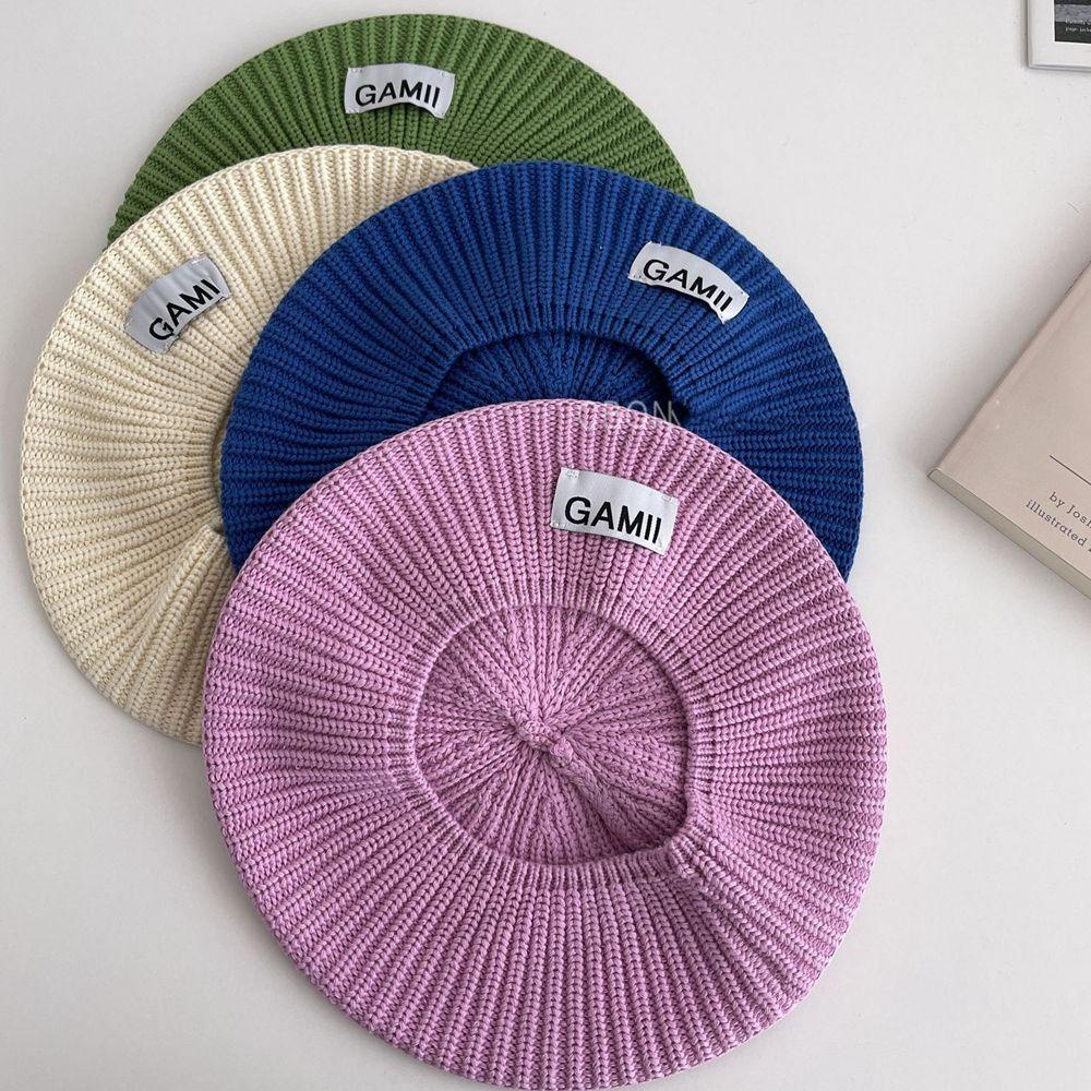 TWINKLE Mũ Beret Dệt Kim Màu Sắc Ngọt Ngào Thời Trang Thu Đông Cho Nữ