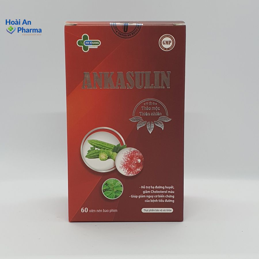 Ankasulin, viên uống hạ đường huyết giảm cholesterol máu, hỗ trợ tiểu đường