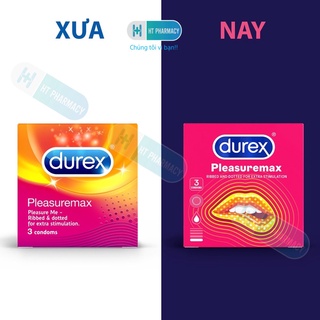 Bao cao su Durex Pleasuremax 3 bao [ CHÍNH HÃNG]