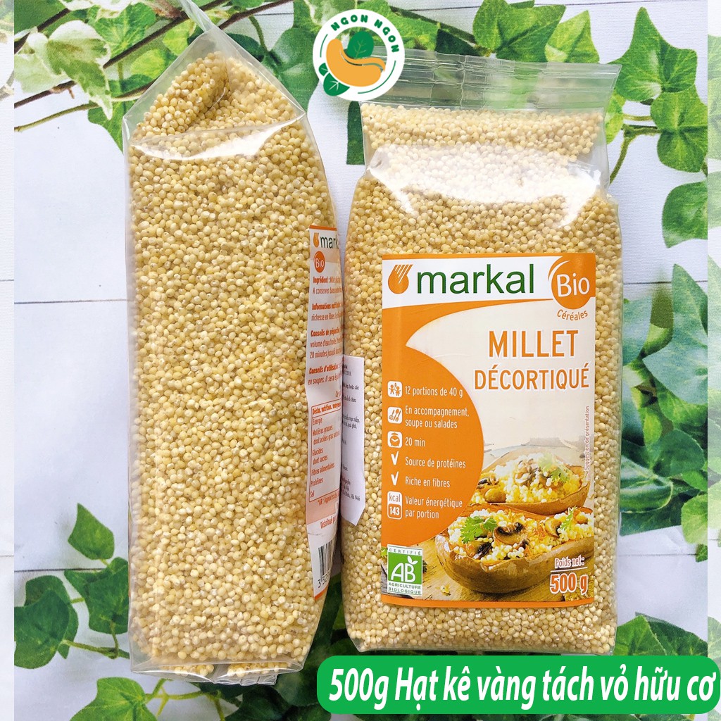 (Organic) Hạt kê vàng hữu cơ đã tách vỏ Markal/Sottlestelle 500g