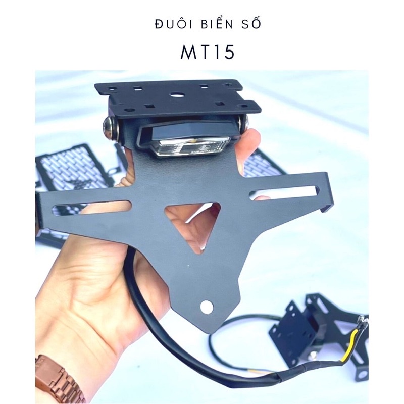 Pad đuổi biển số MT15 cắt CNC sơn tĩnh điện cao cấp,có chỉnh gập ra vào