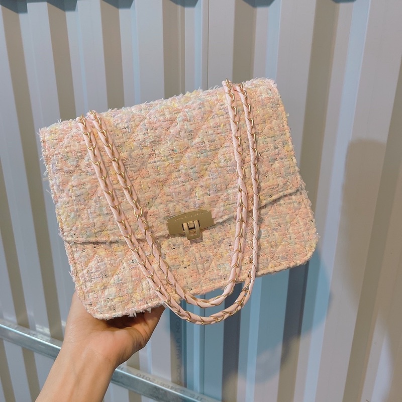 Túi CK hồng dạ khoá gập size 24