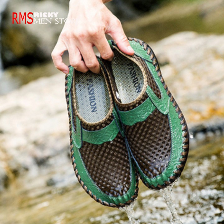 Giày lười nam thoáng khí - giày lưới chịu nước RICKYMEN M08 - giày lội nước , lội suối , du lịch biển