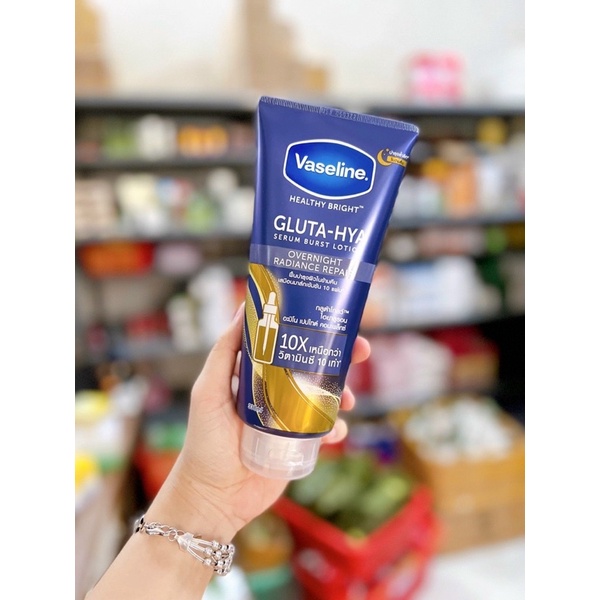 Dưỡng thể Vaseline Healthy Bright Gluta- Hya Serum Burst Lotion 10x (mẫu Thái 2021)