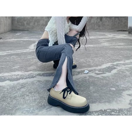 Giày lười đế dày Nhật Bản cổ điển Cao Cấp đế cao 5CM G5911 boot phong cách thời trang Anh thiết kế Ulzzang kèm ảnh thật