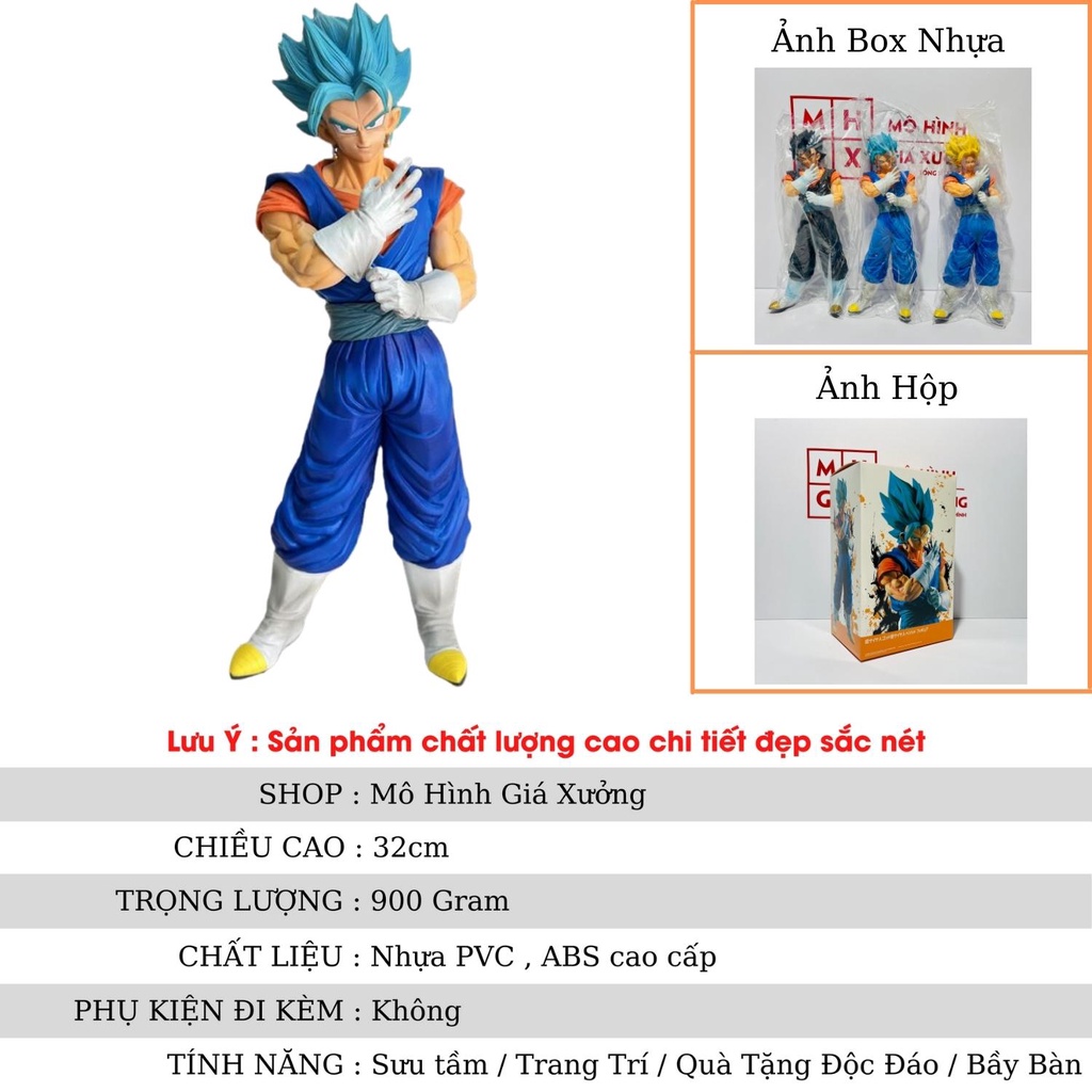 Mô hình Dragon Ball Vegito tóc xanh, hàng siêu chất cao 32cm , figure mô hình 7 viên ngọc rồng , mô hình giá xưởng