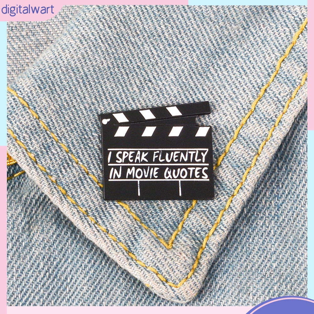 Huy hiệu cài áo hình biểu tượng quay phim tráng men sáng tạo