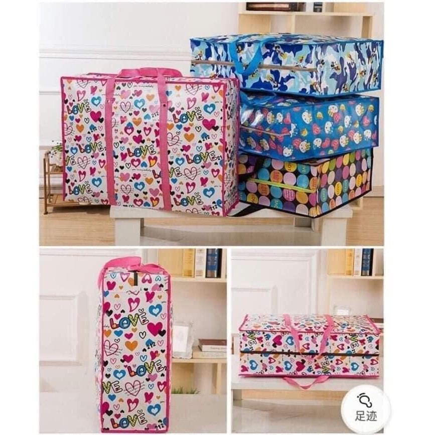 Combo 2 Túi Bạt Đựng Quần Áo, Chăn Màn Cỡ To