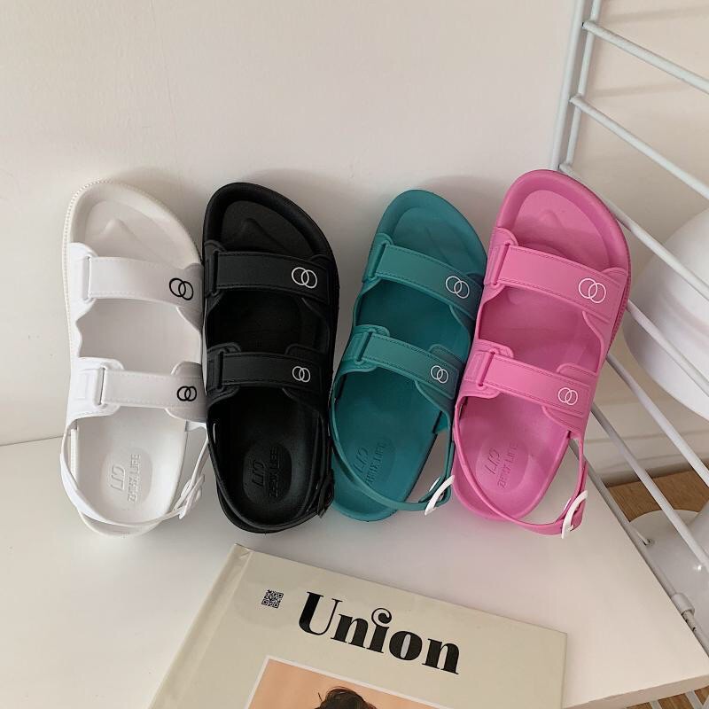 SẴN , ib shop để chọn size_ Sandal ullzzang quai dán ngang hàng Quảng Châu 2021