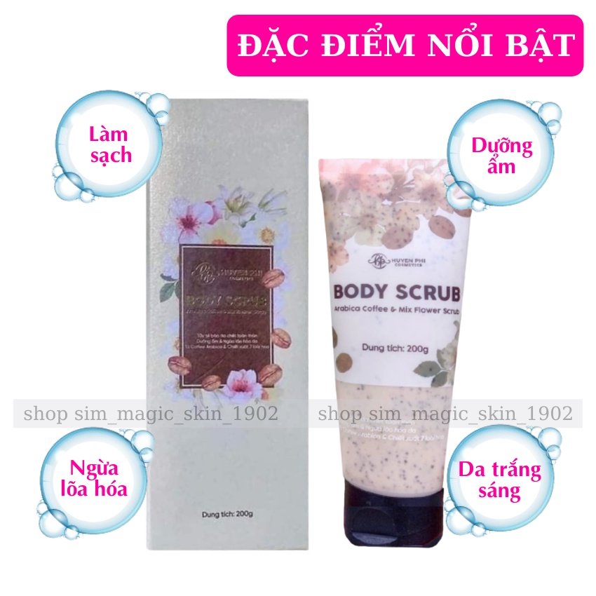 Tẩy tế bào chết Huyền Phi body làm sạch tế bào chết toàn thân giúp da mịn màng