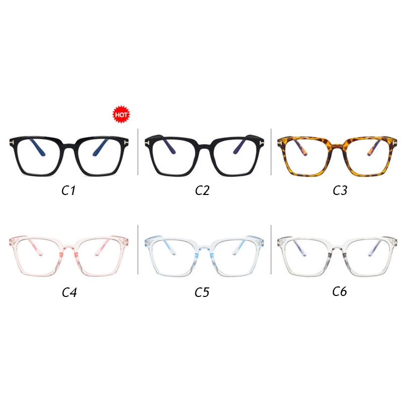 Mắt Kính Chống Ánh Sáng Xanh Gọng Vuông Thời Trang Phong Cách Hàn Quốc