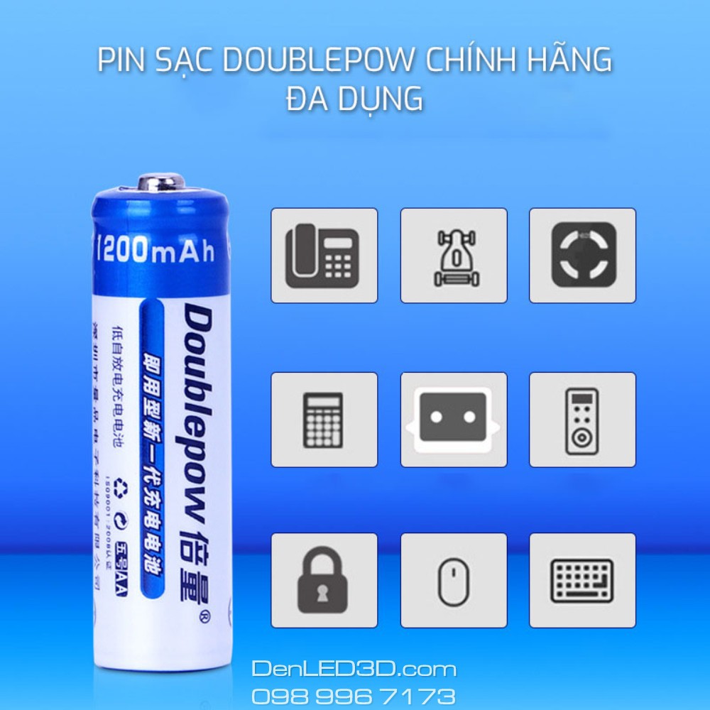 [Chính Hãng] Pin Sạc DoublePow 1200 - 3200 Mah Bán Lẻ - Dung Lượng Thật, BH 1 Đổi 1