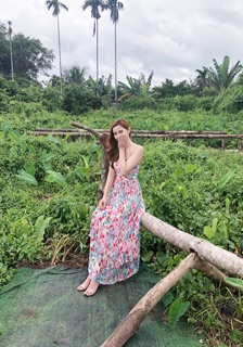 Đầm Maxi 2 Dây Dập Ly Bèo Tầng