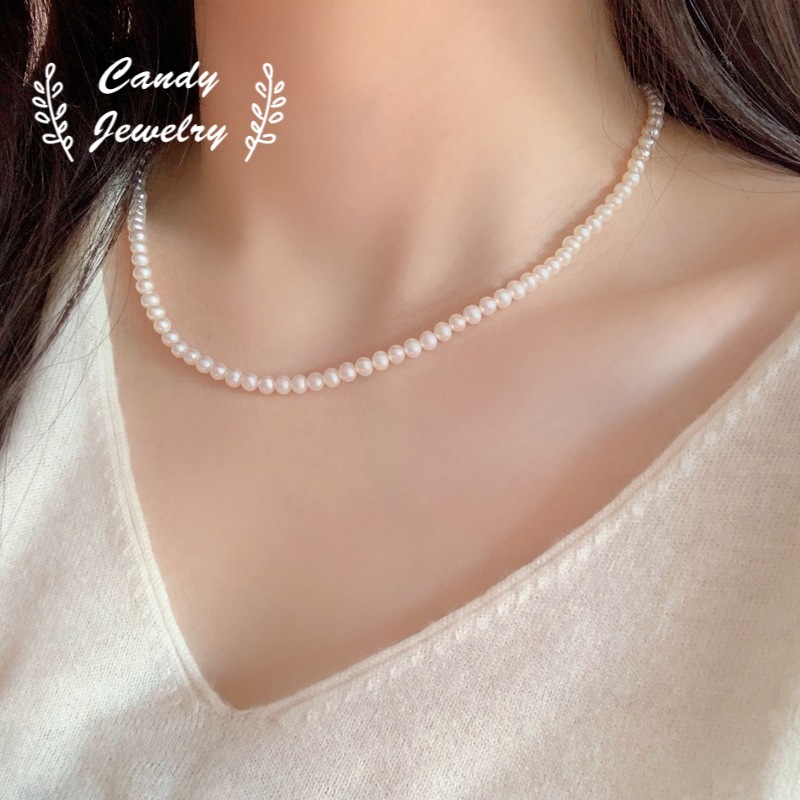Vòng cổ chuỗi hạt ngọc trai dễ thương cho nữ