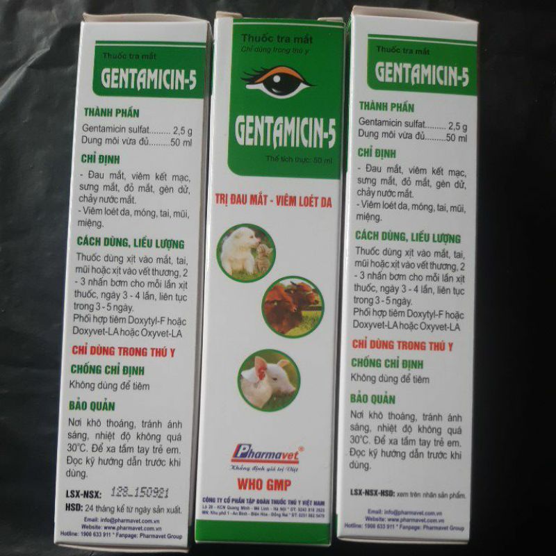 Dung dịch nhỏ mắt Gentamycin 50ml