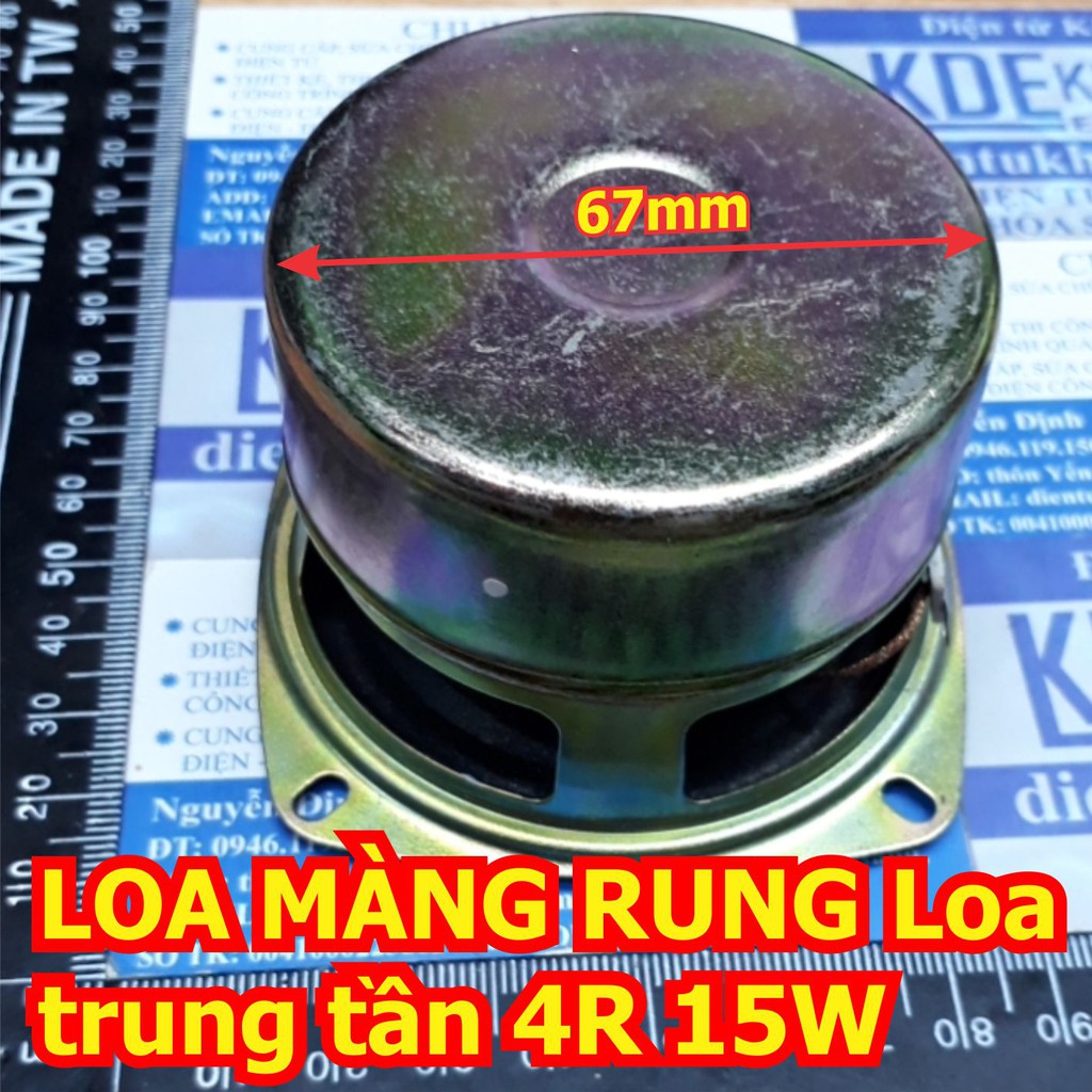 LOA MÀNG RUNG Loa trung tần 4R 4OHM 15W phi 79mm kde3205