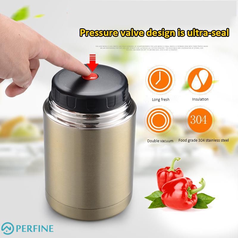 THERMOS THERMOS THERMOS Hộp Đựng Cơm Trưa Giữ Nhiệt Bằng Thép Không Gỉ 304 800ml / 1000ml