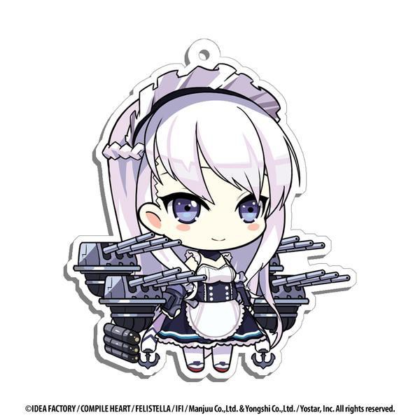 ( Mica trong acrylic ) Móc khóa Azur Lane quà tặng xinh xắn dễ thương in hình anime chibi