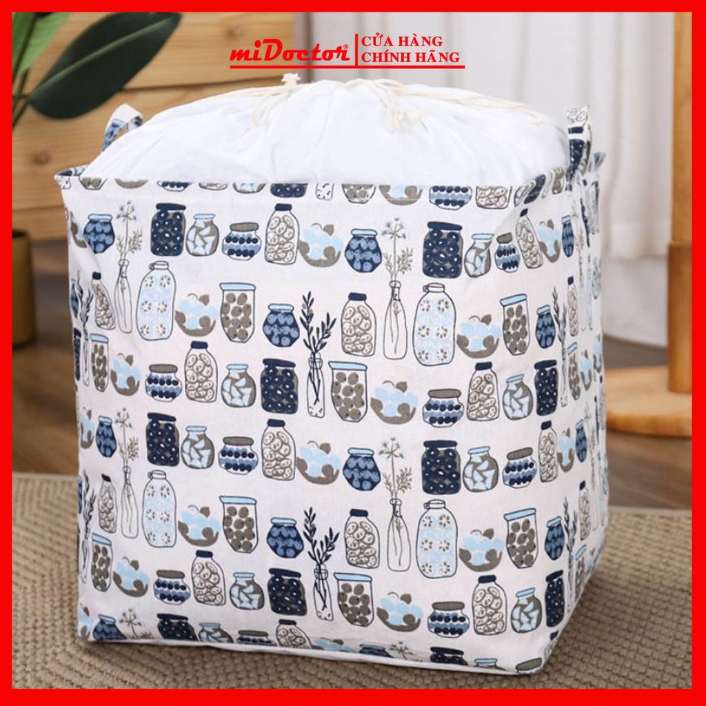 [CỠ ĐẠI - HÀNG CAO CẤP] Túi Bạt Đựng Quần Áo, Chăn Mền Gấp Gọn Cỡ Đại 50x40x50cm miDoctor
