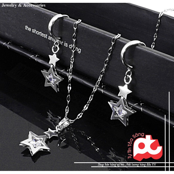 Bộ trang sức inox ngôi sao v