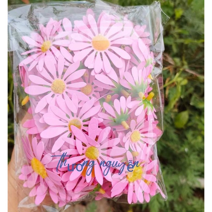 trang trí bánh kem sinh nhật [FREESHIP❤️] sét 100 bông hoa cúc đủ size 3-4-5cm