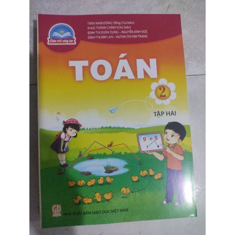 toán lớp 2 tập 2(bao kính, nhãn dán)