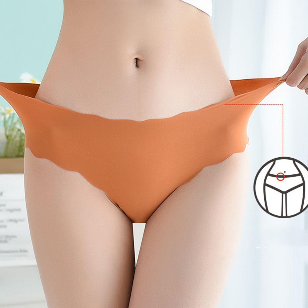 OCEANMAP Quần Lót Cotton Lụa Mềm Không Đường May Lưng Vừa Quyến Rũ Cho Nữ