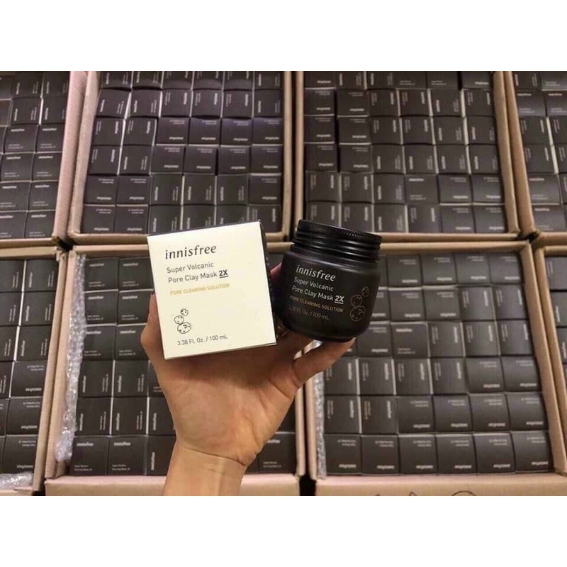 Mặt nạ đất sét Innisfree Super Volcanic Pore Clay Mask 2X 100ml | Mặt nạ tro núi lửa | BigBuy360 - bigbuy360.vn