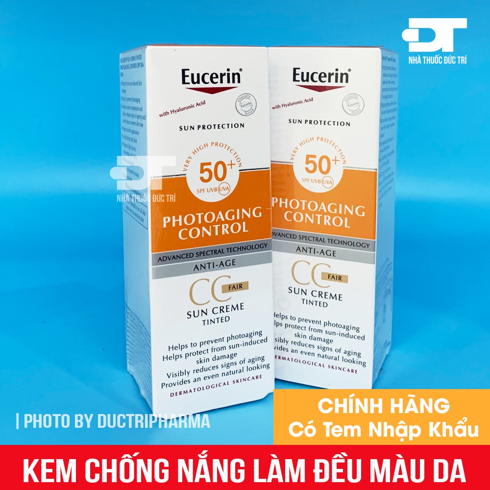 Kem Chống Nắng Eucerin Làm Đều Màu Da Eucerin Sun Cream Face Tinted CC Cream Photoaging Control SPF50+ - [CHÍNH HÃNG]