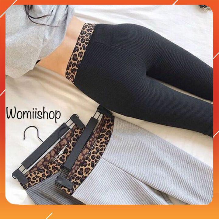 Free shipQUẦN LEGGING LEN TĂM CẠP BÁO ĐẸP- CHẤT- TỐT