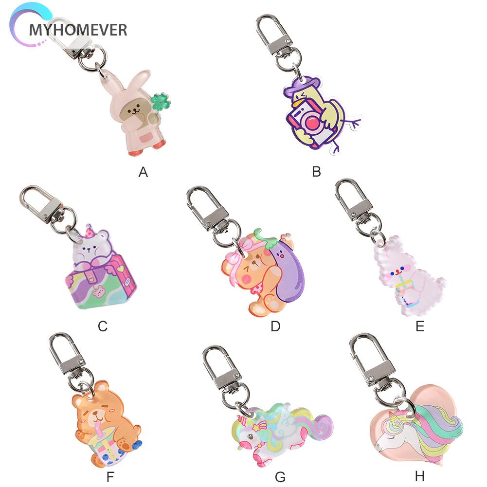 Móc khóa hình hoạt hình bằng acrylic phong cách Hàn Quốc