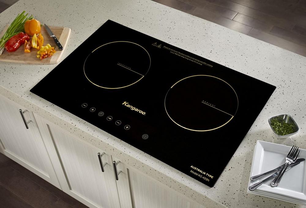 Bếp từ hồng ngoại Kangaroo KG499N-HÀNG CHÍNH HÃNG Công suất bếp từ 1300W, bếp hồng ngoại 1800W.