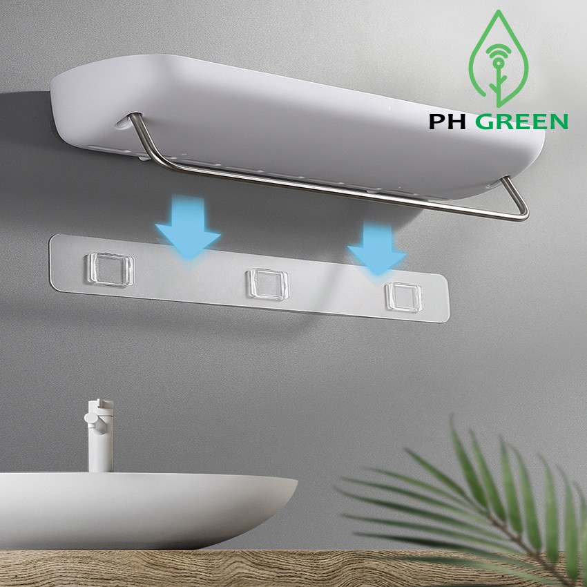 Kệ Nhà Tắm Thông Minh PH Green-Ecoco-E1923, Để Đồ Nhà Vệ Sinh Phòng Tắm, Phụ Kiện Đa Năng Tiện Lợi