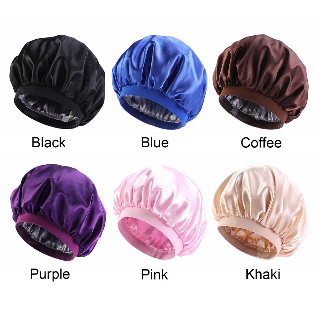 ZAIJIE24 Khăn Turban Vải Satin Bản Rộng Thoải Mái Thời Trang